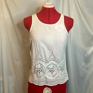 XS72 Dex sleeveless eyelet blouse